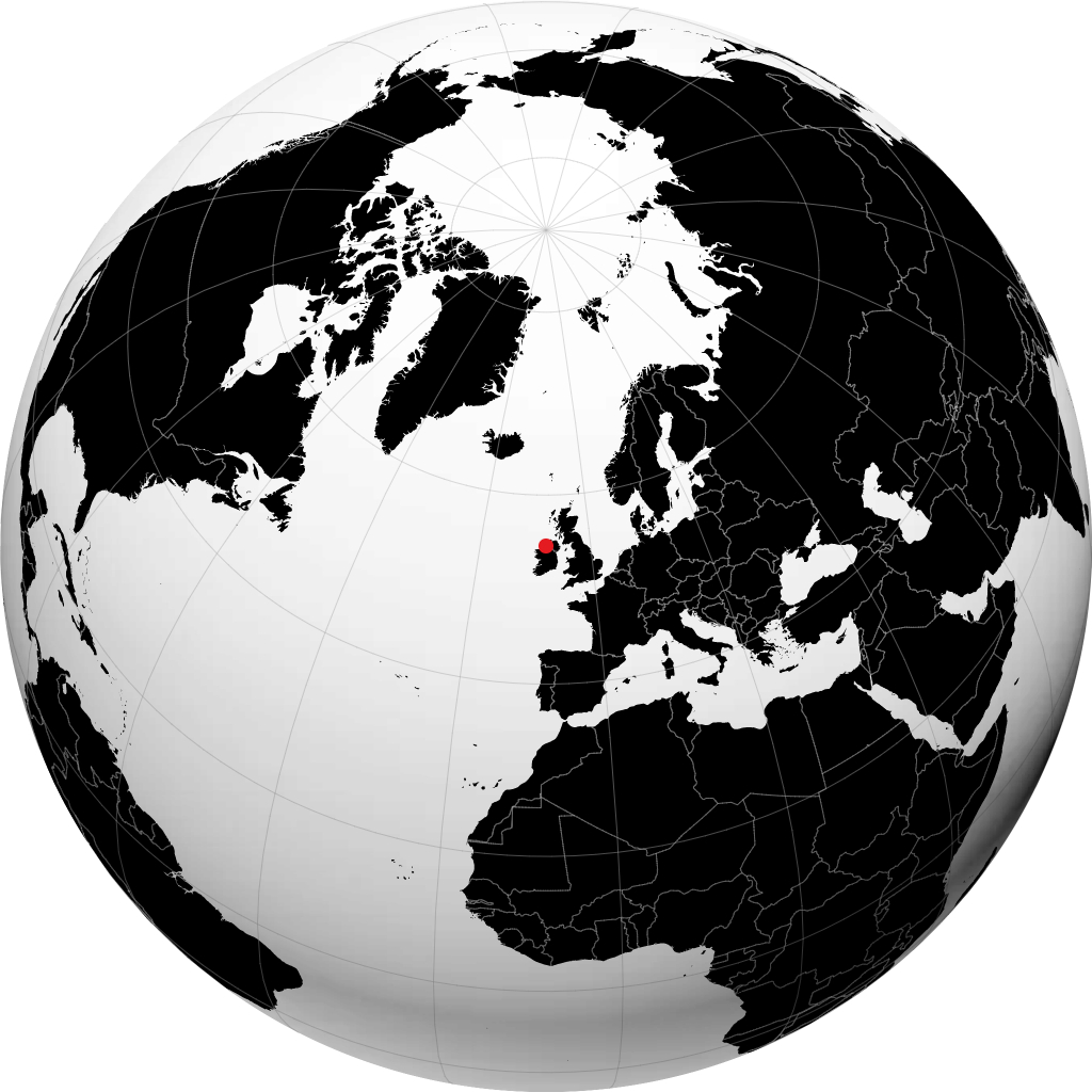 Donegal auf dem Globus