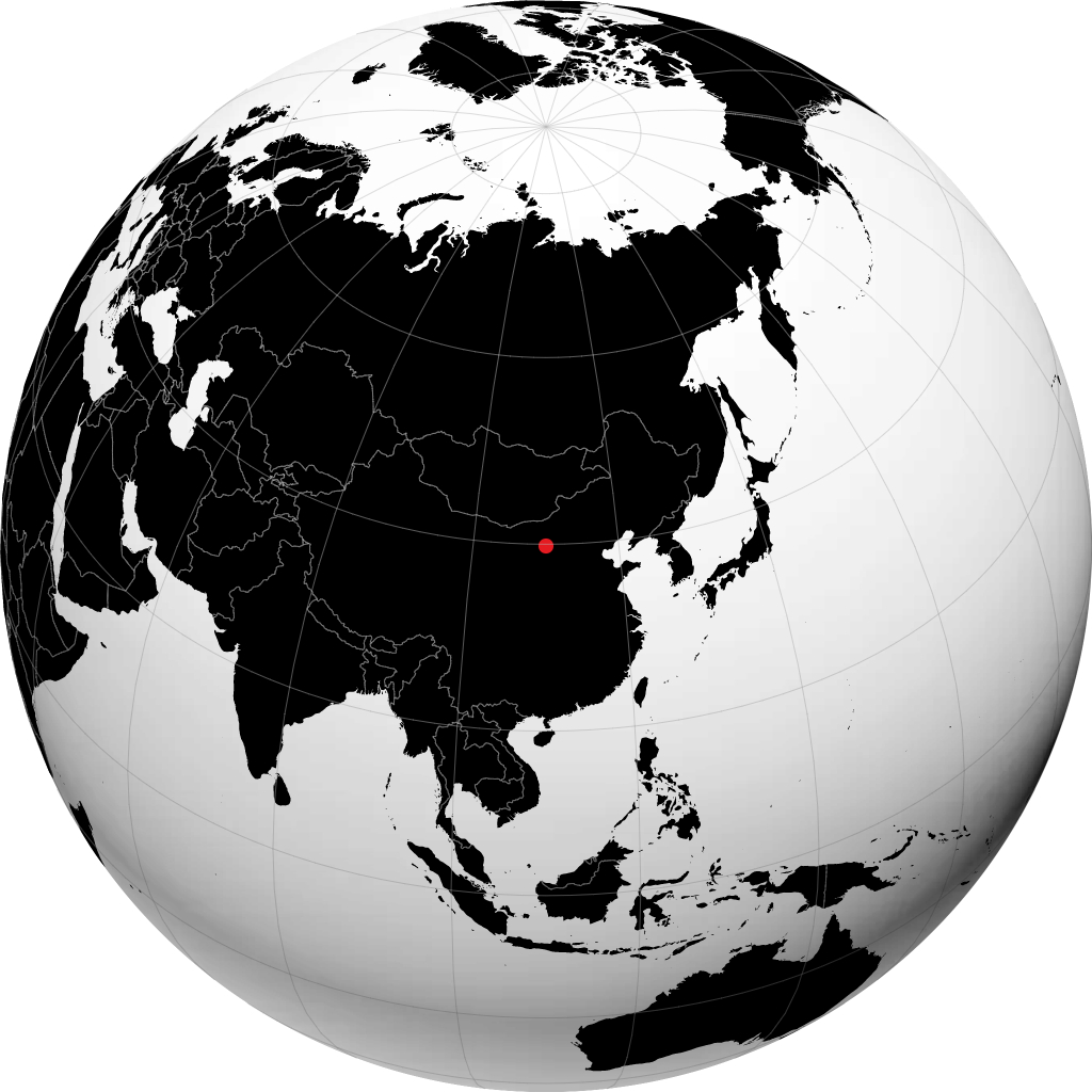 Dongsheng auf dem Globus