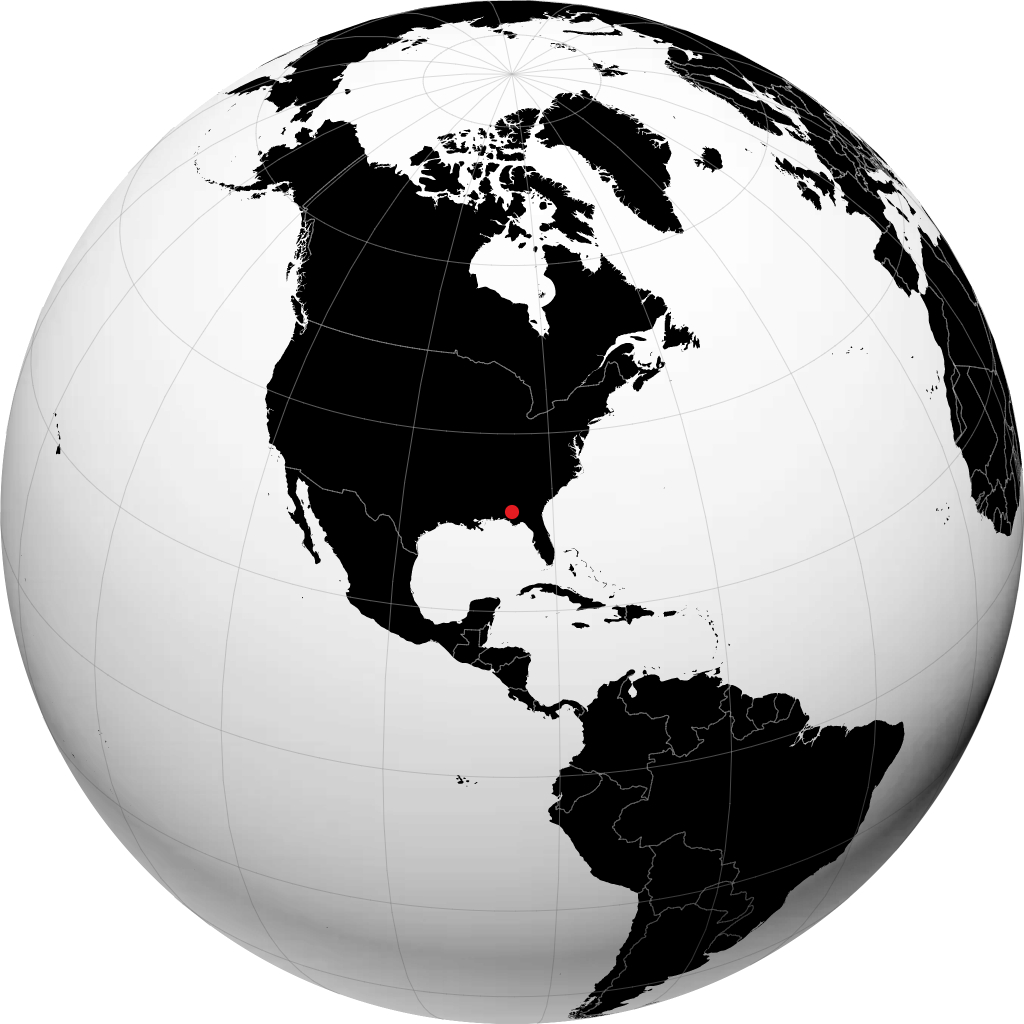 Dothan auf dem Globus