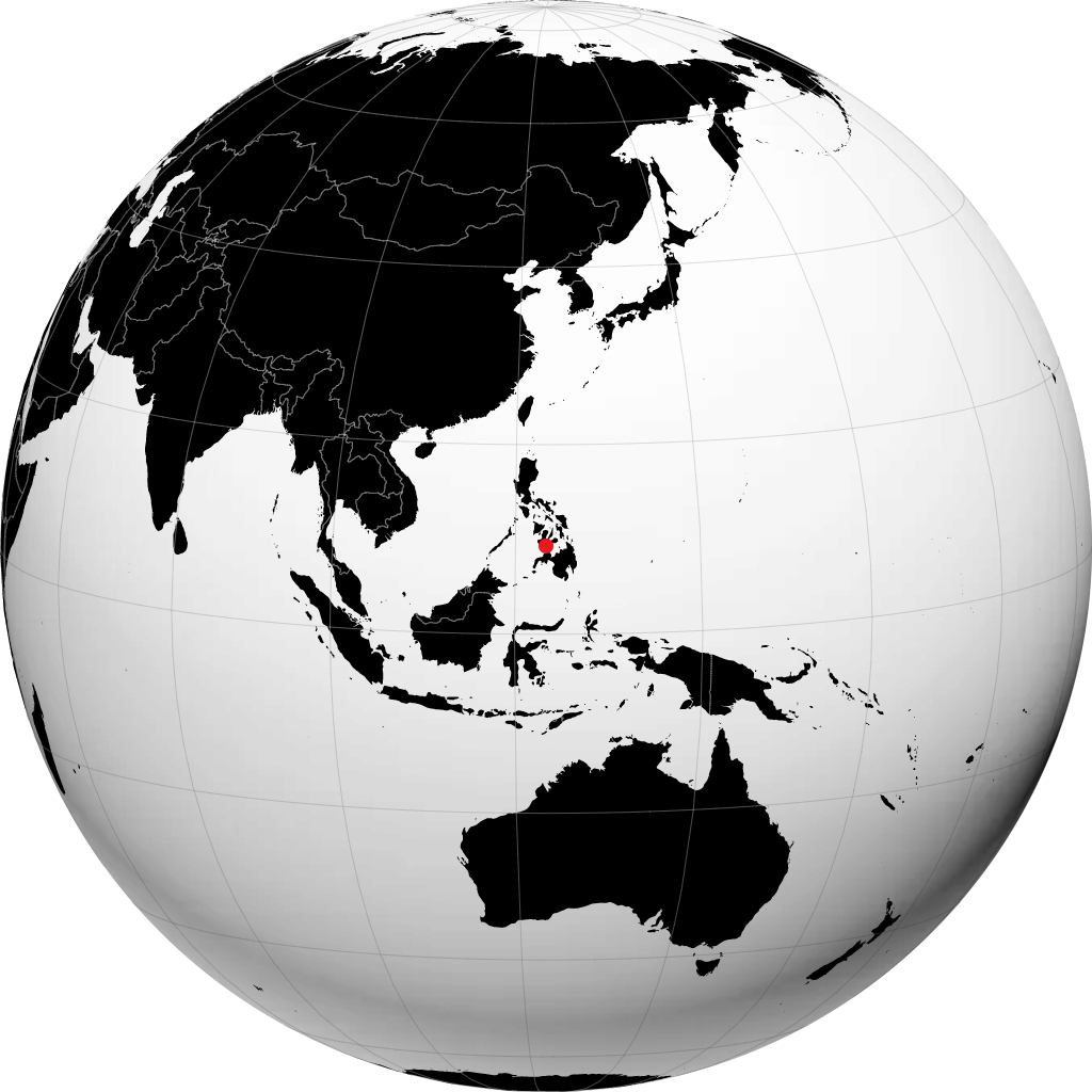 Dumaguete auf dem Globus