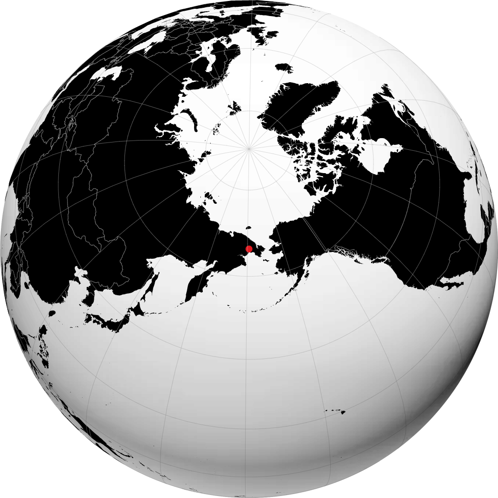Egvekinot auf dem Globus