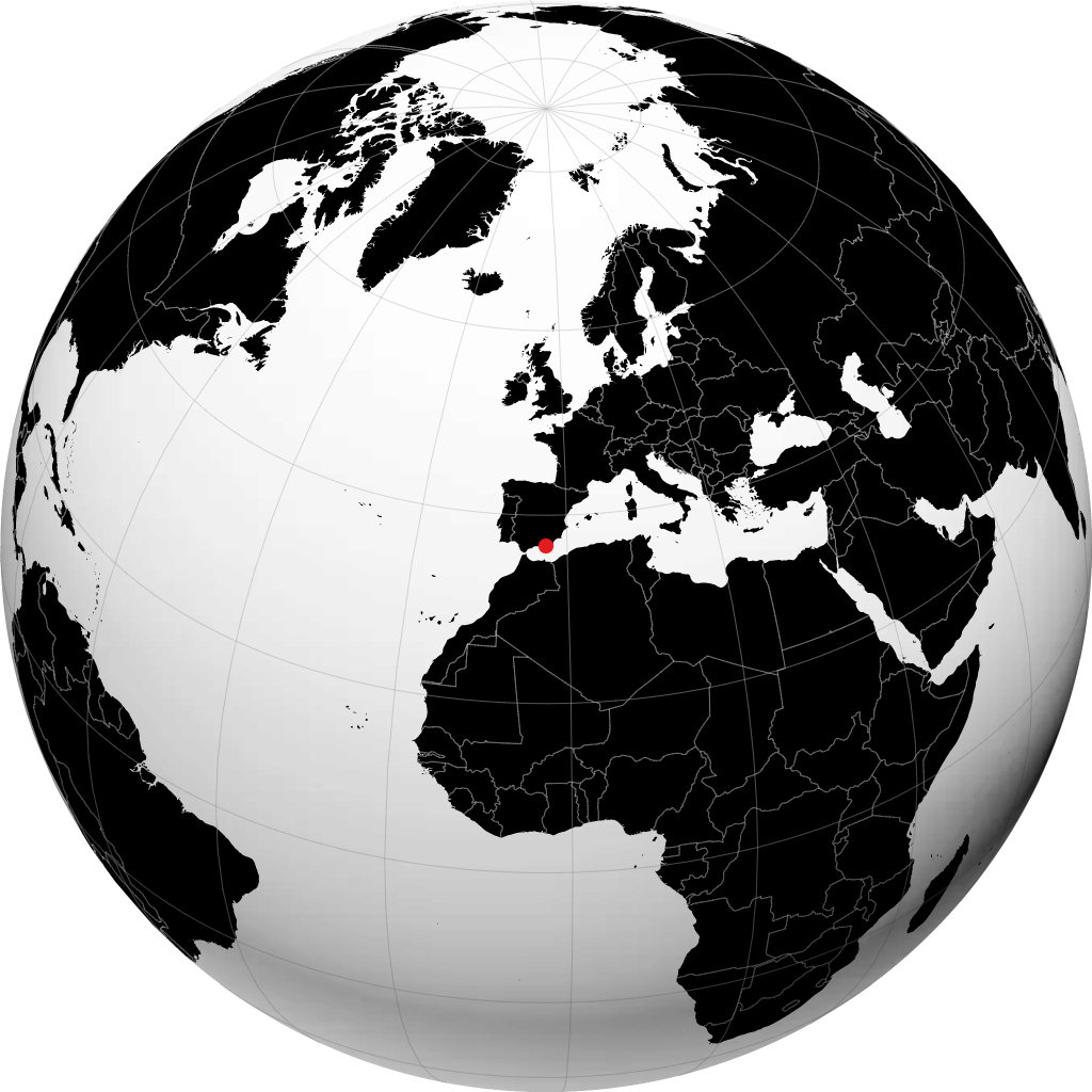 El Ejido auf dem Globus