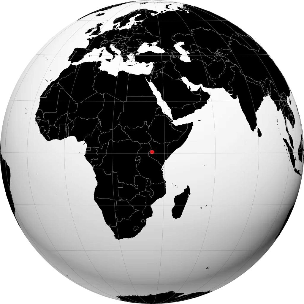 Eldoret auf dem Globus