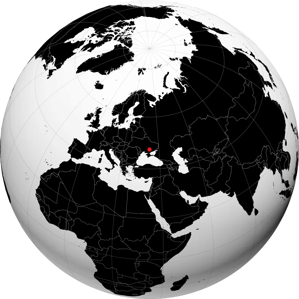 Energodar auf dem Globus