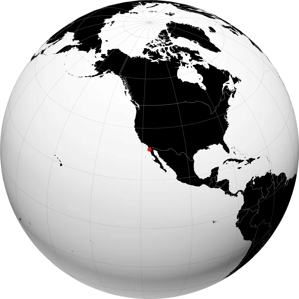 Ensenada auf dem Globus