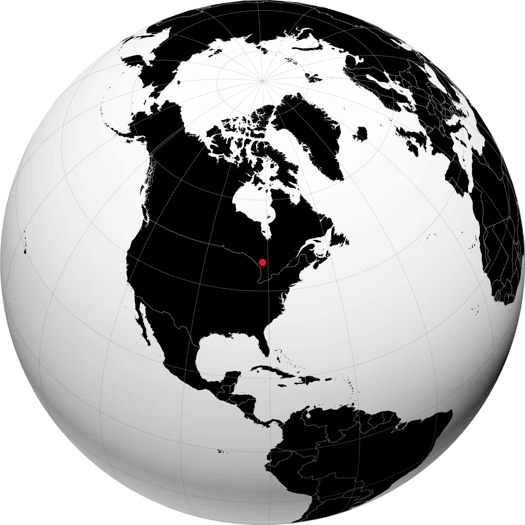 Espanola auf dem Globus