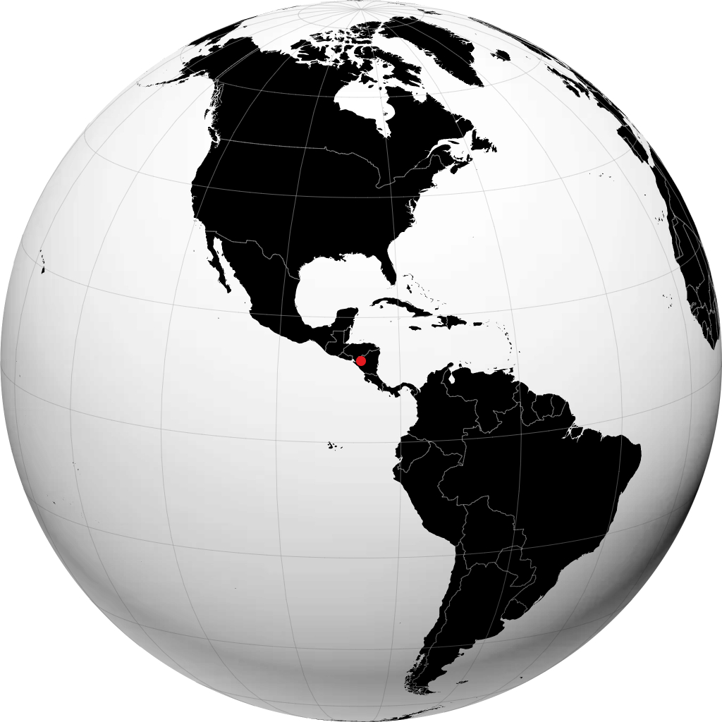 Estelí auf dem Globus