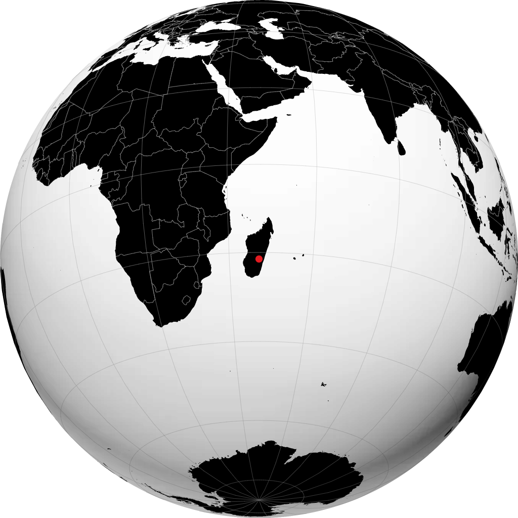 Fianarantsoa auf dem Globus