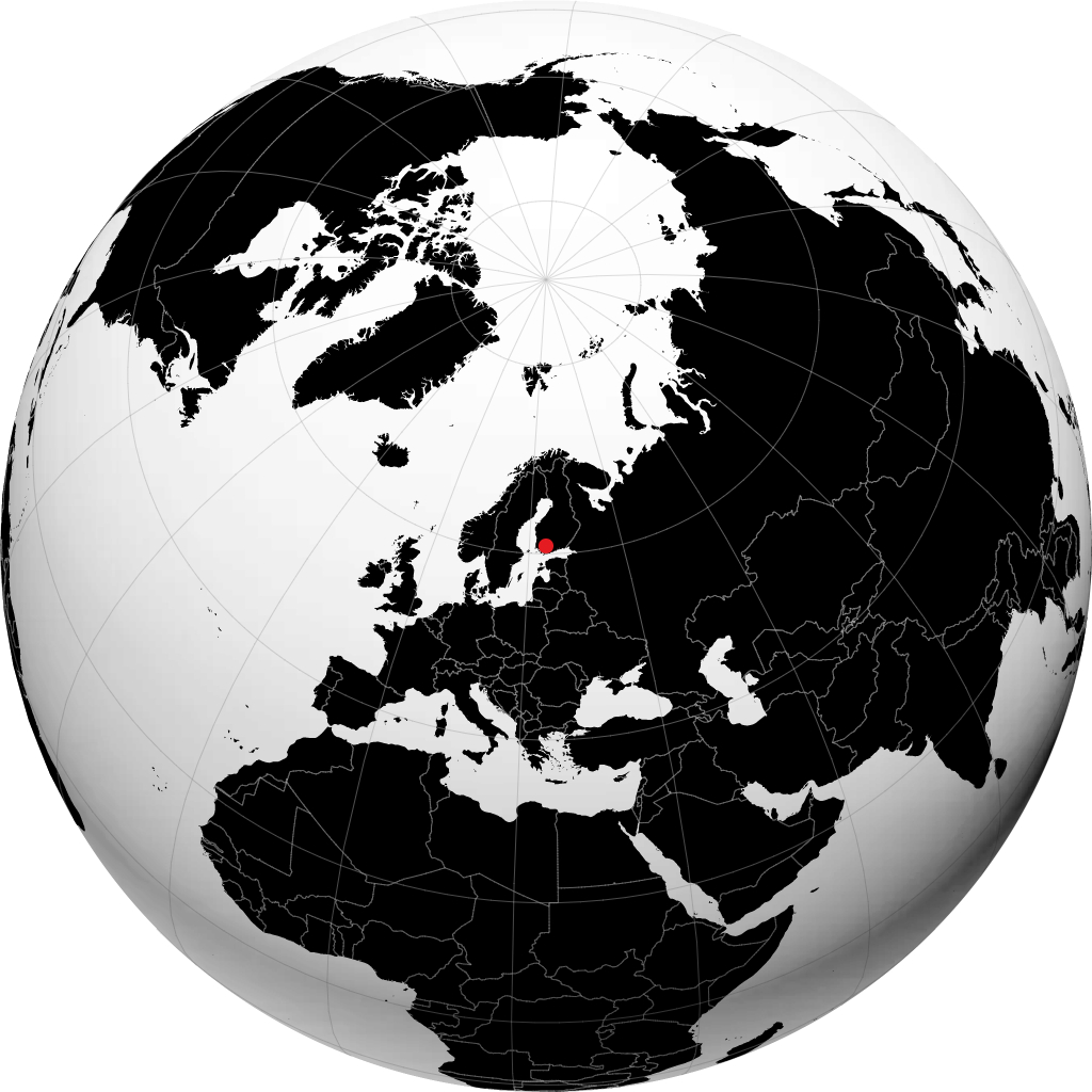 Forssa auf dem Globus