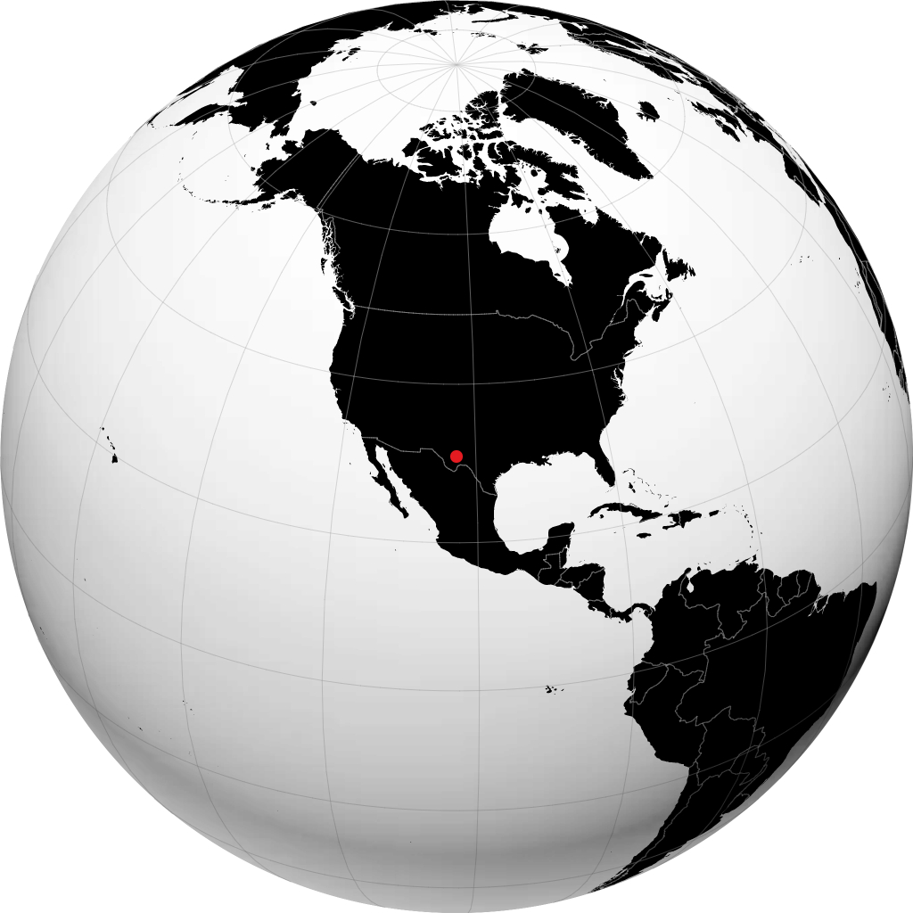 Fort Stockton auf dem Globus