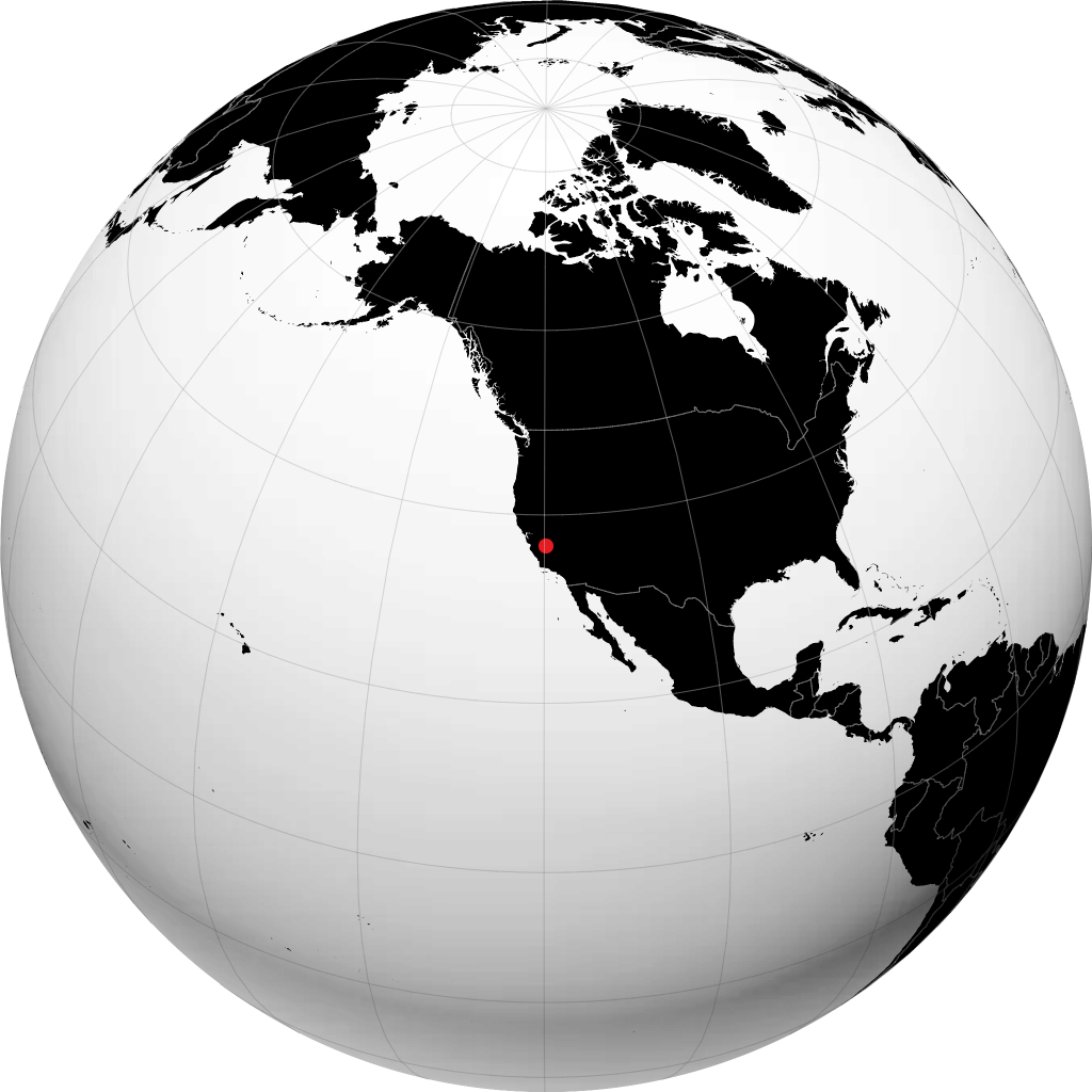Fresno auf dem Globus
