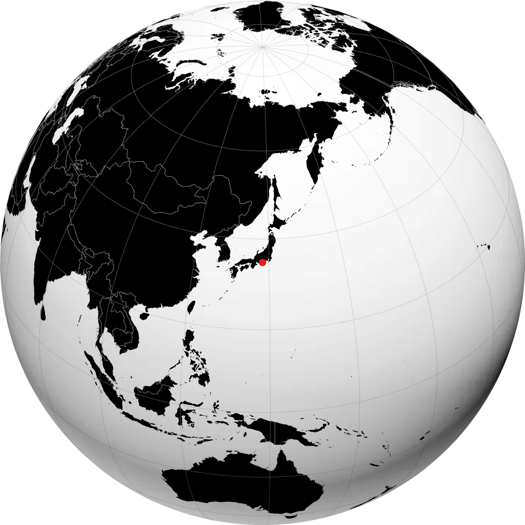 Fujieda auf dem Globus