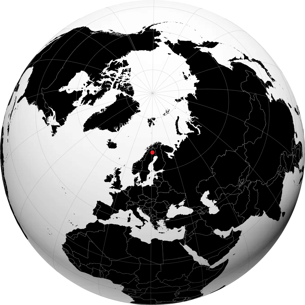 Gällivare auf dem Globus
