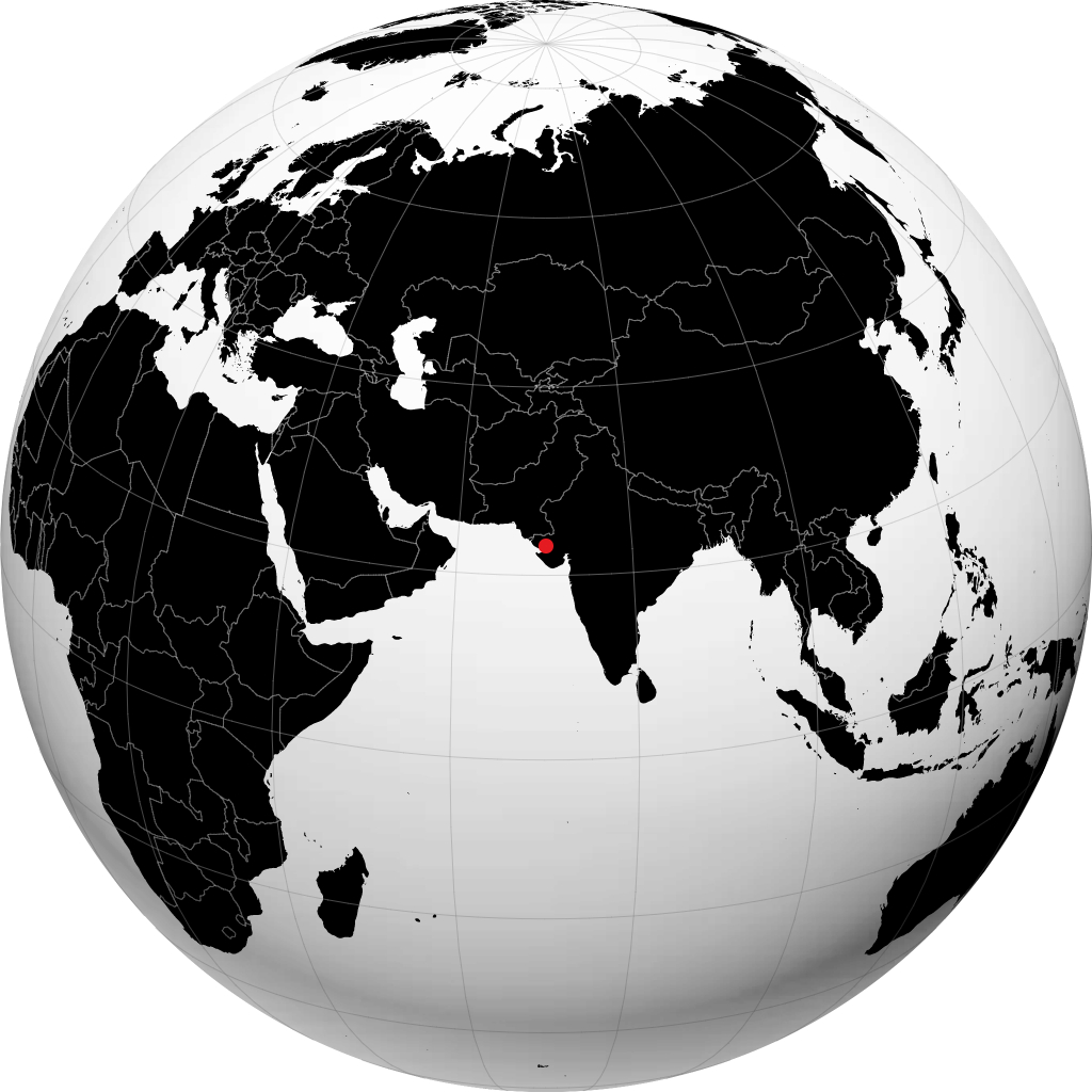 Gandhidham auf dem Globus
