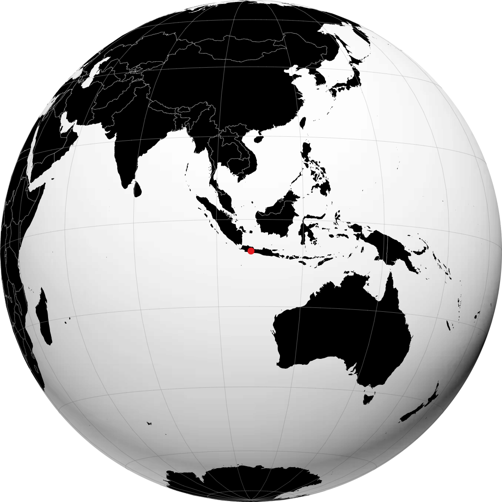 Garut auf dem Globus