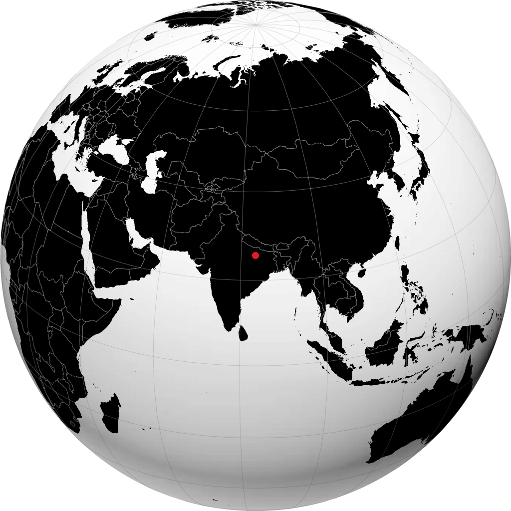 Ghazipur auf dem Globus