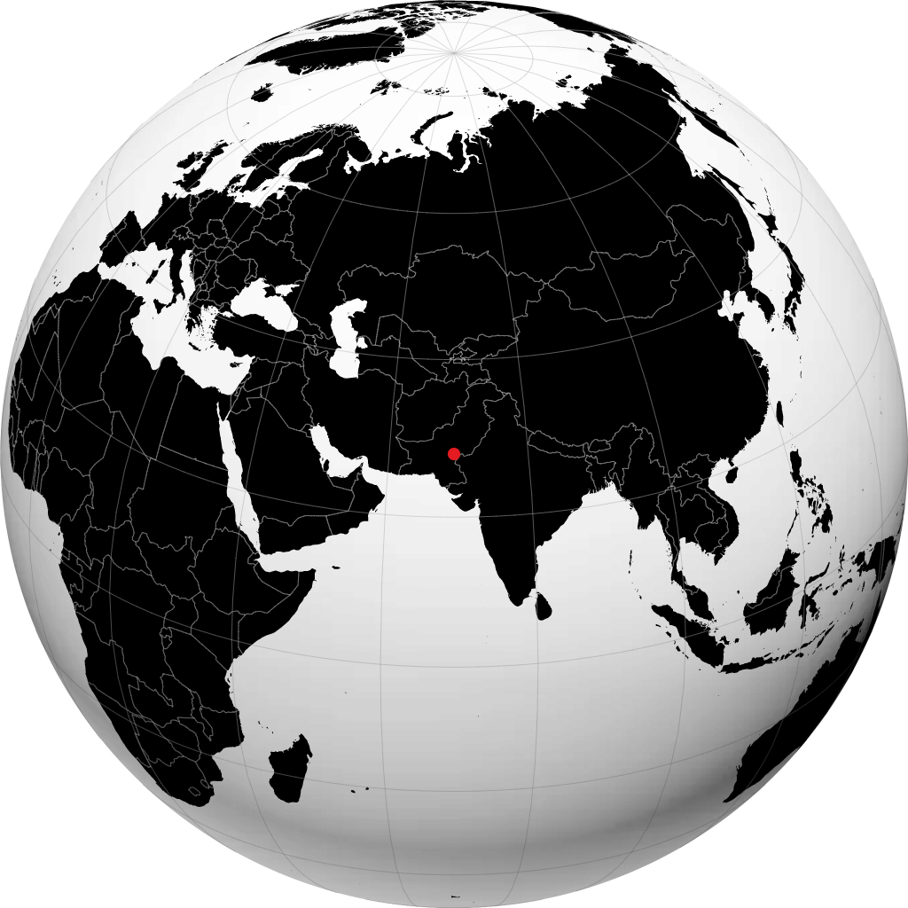 Ghotki auf dem Globus