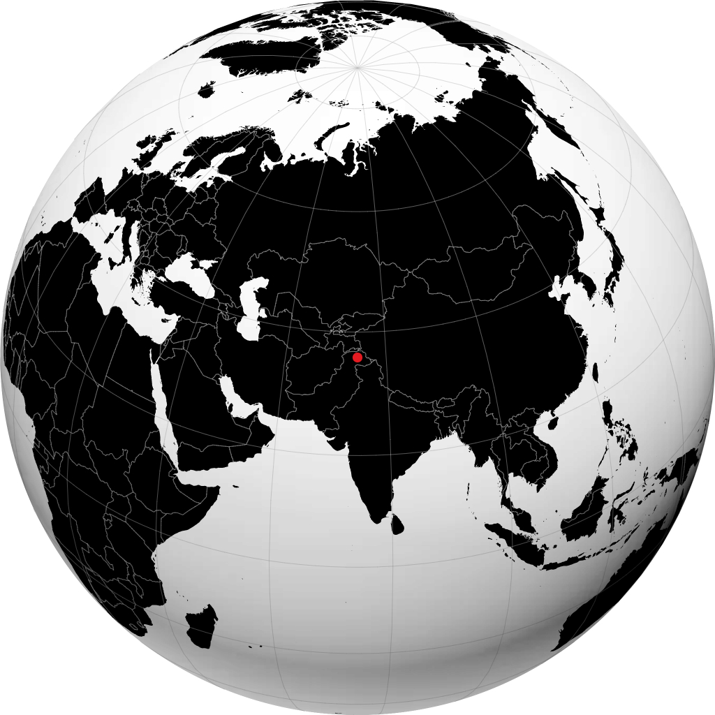 Gilgit auf dem Globus