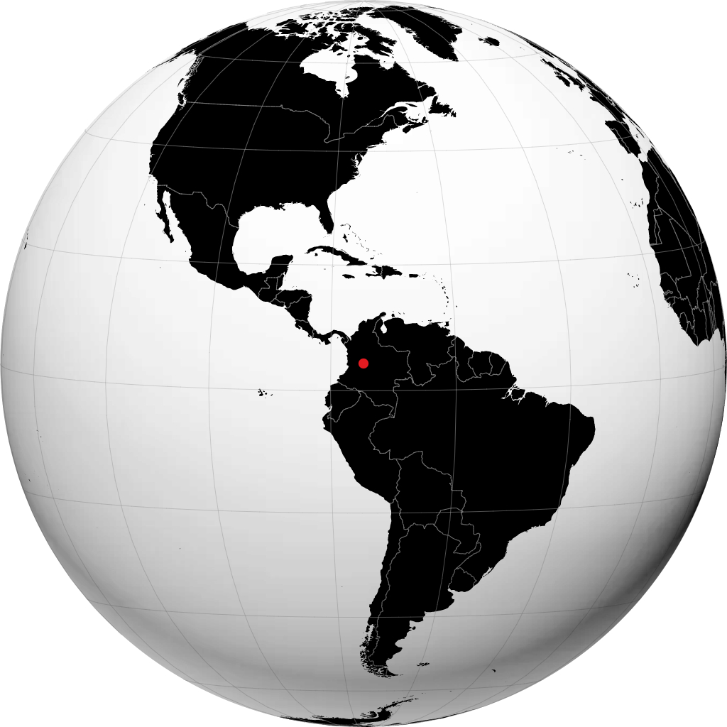 Girardot auf dem Globus
