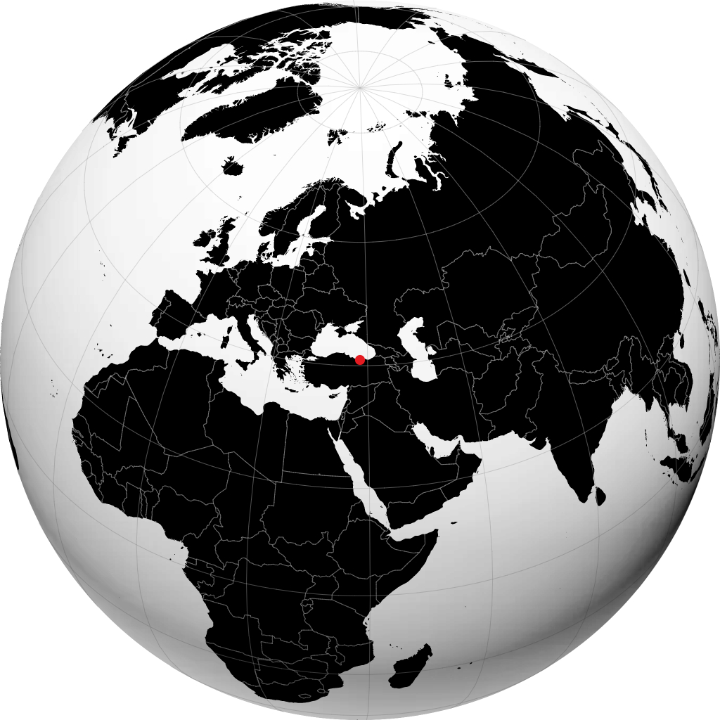 Giresun auf dem Globus