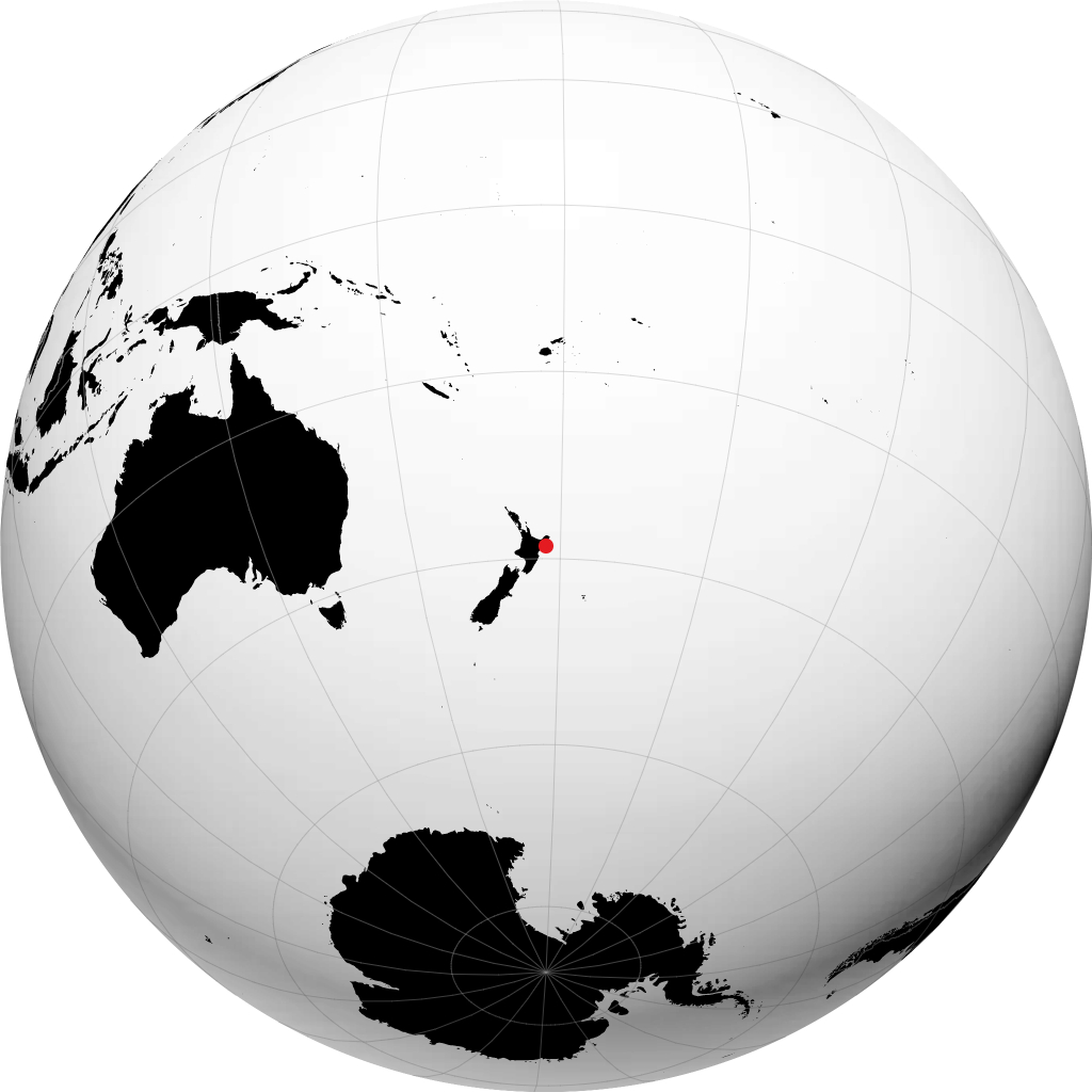 Gisborne auf dem Globus