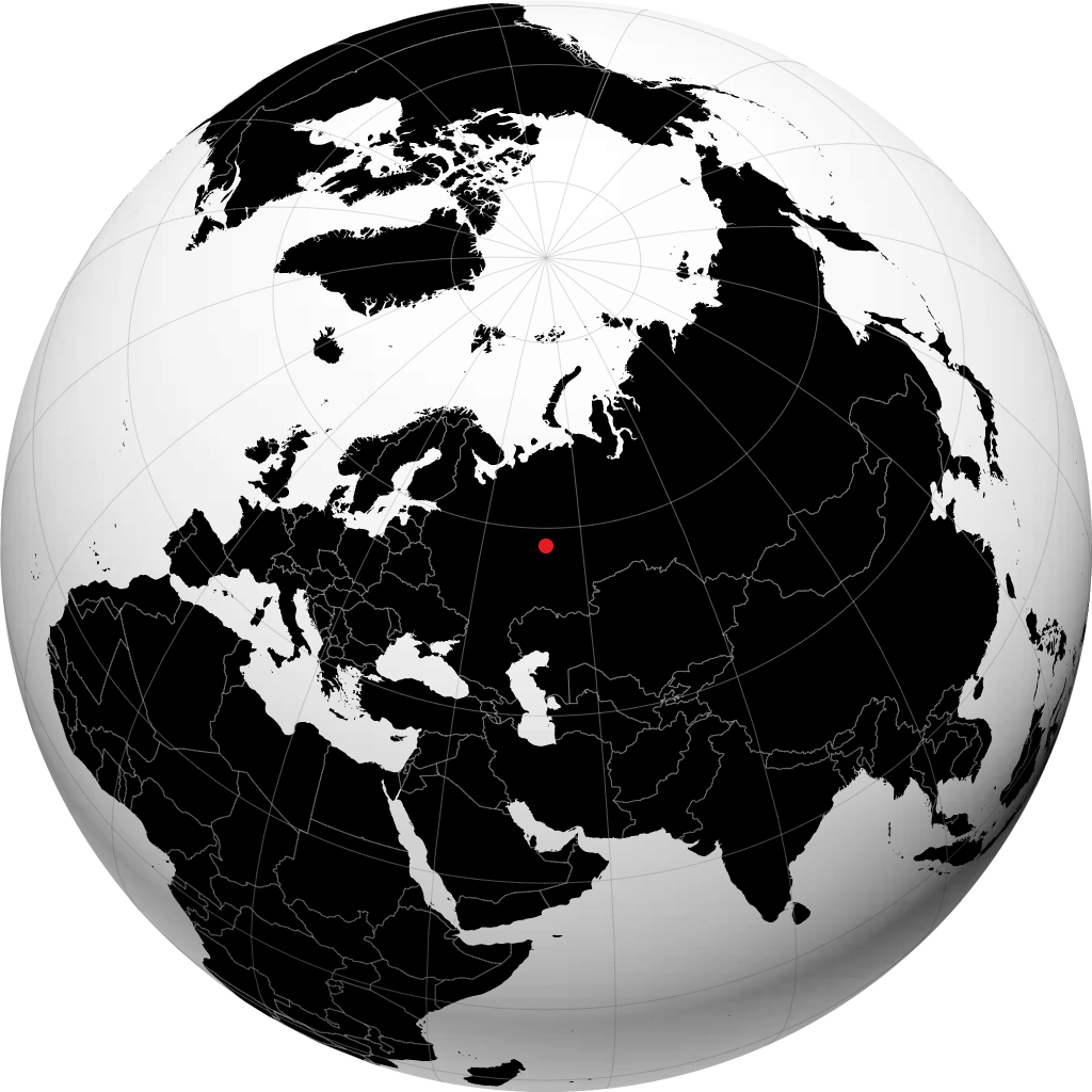 Glazov auf dem Globus
