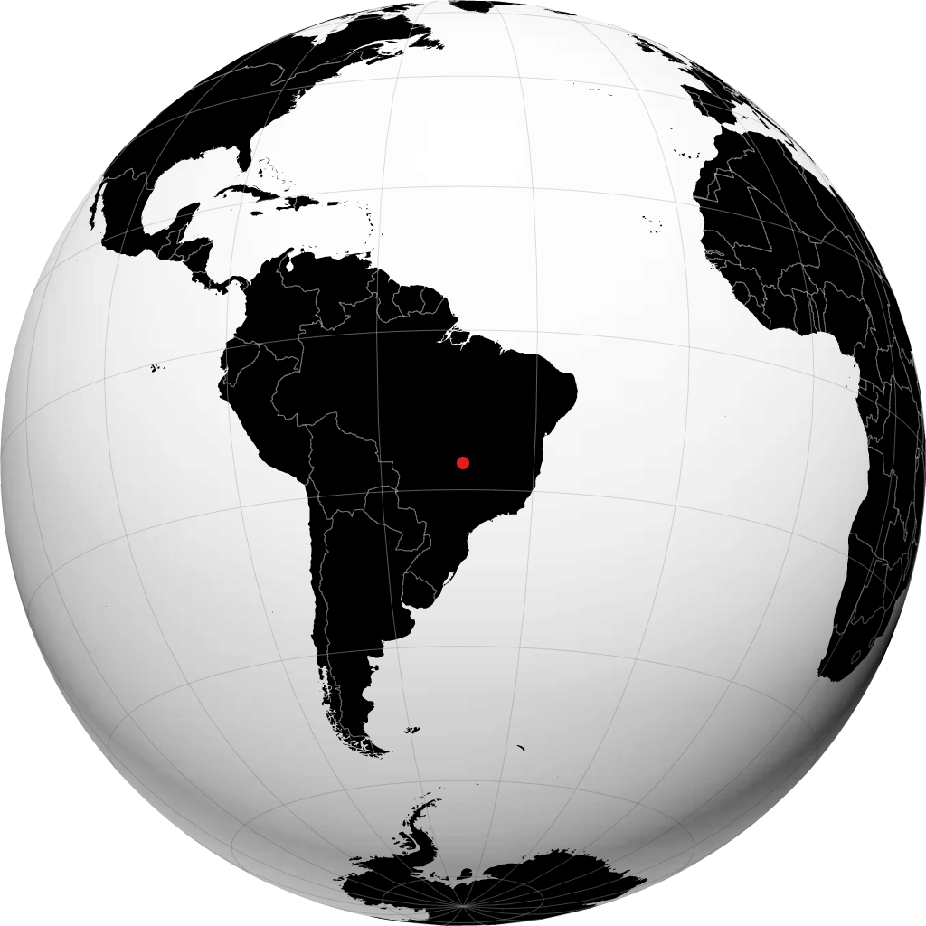 Goiânia auf dem Globus