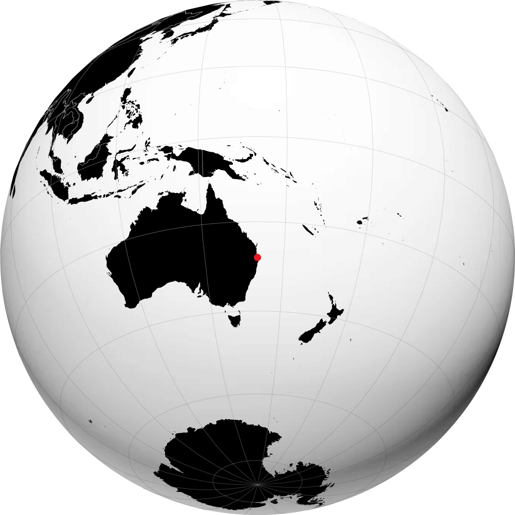 Gold Coast auf dem Globus