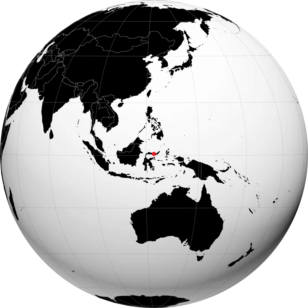 Gorontalo auf dem Globus