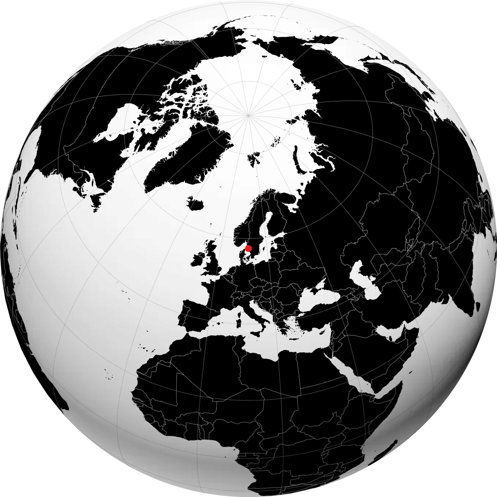 Göteborg auf dem Globus