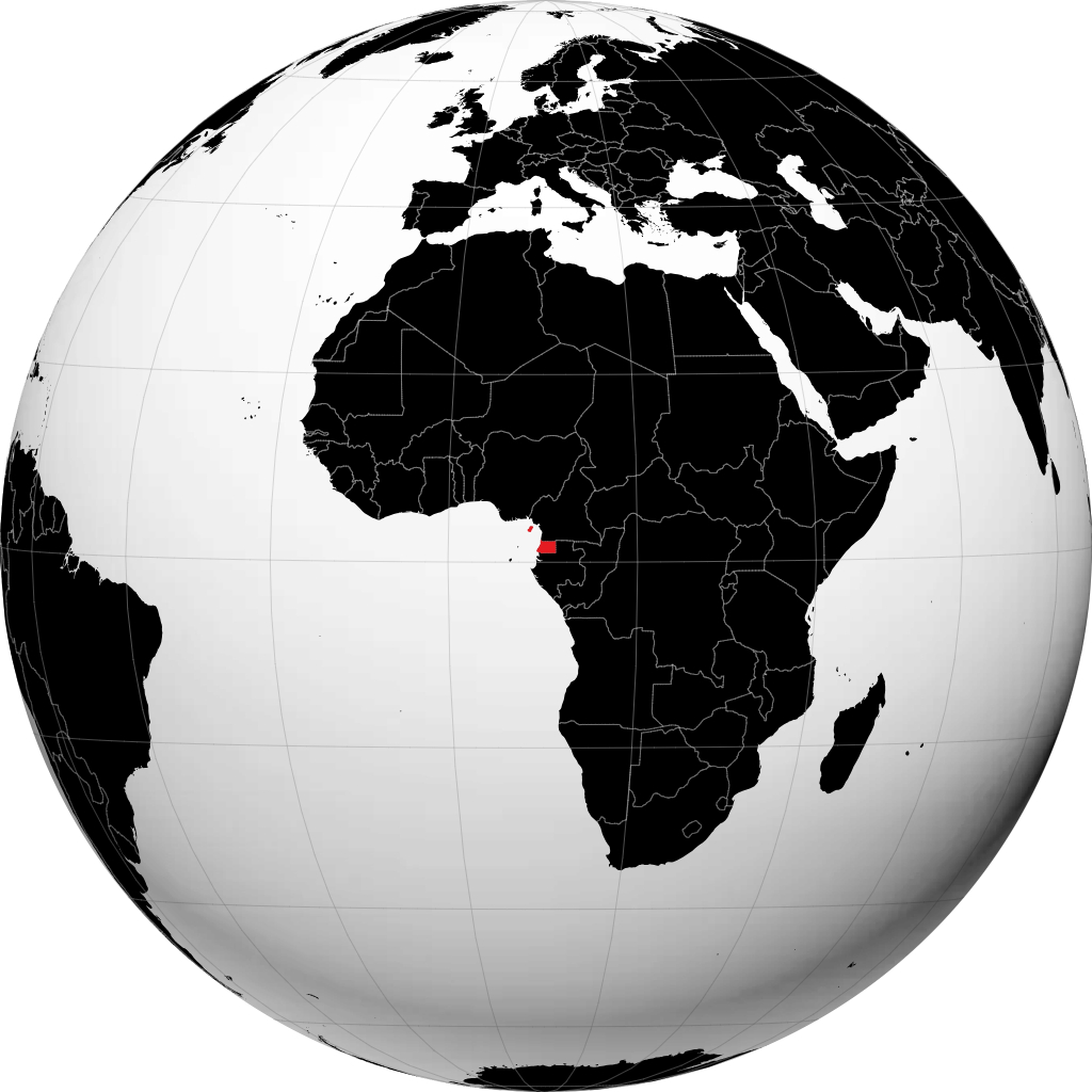 Äquatorialguinea auf dem Globus