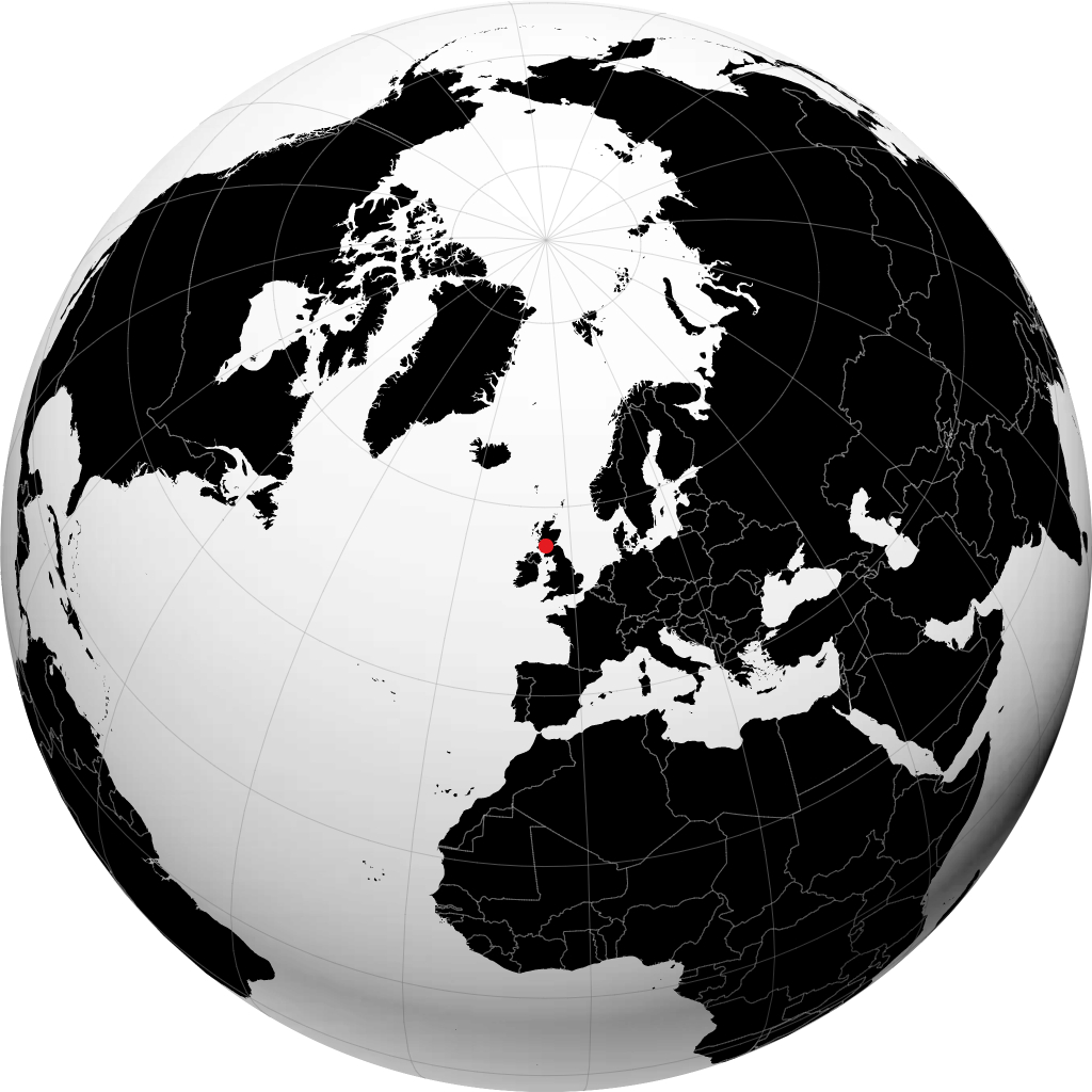 Greenock auf dem Globus