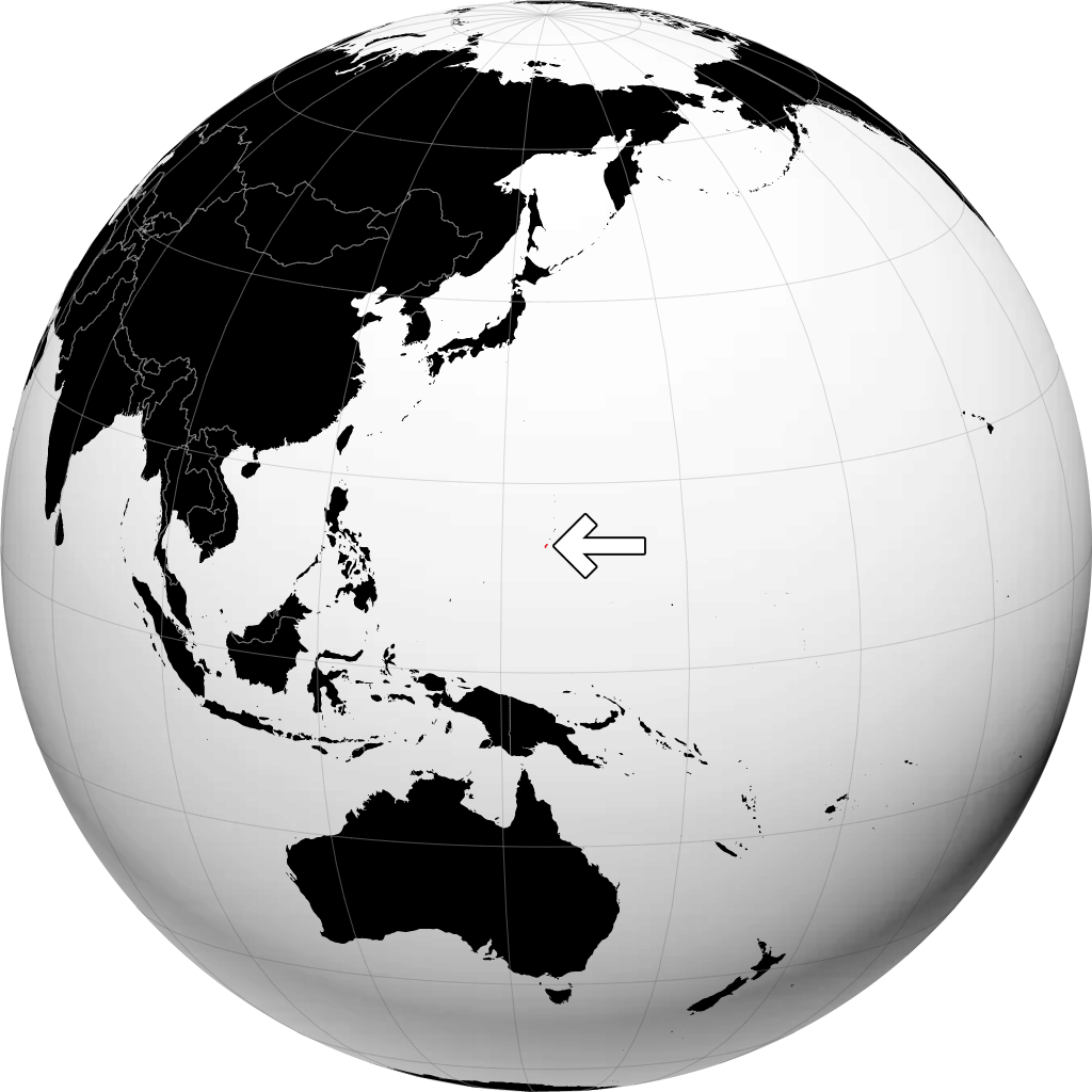 Guam auf dem Globus