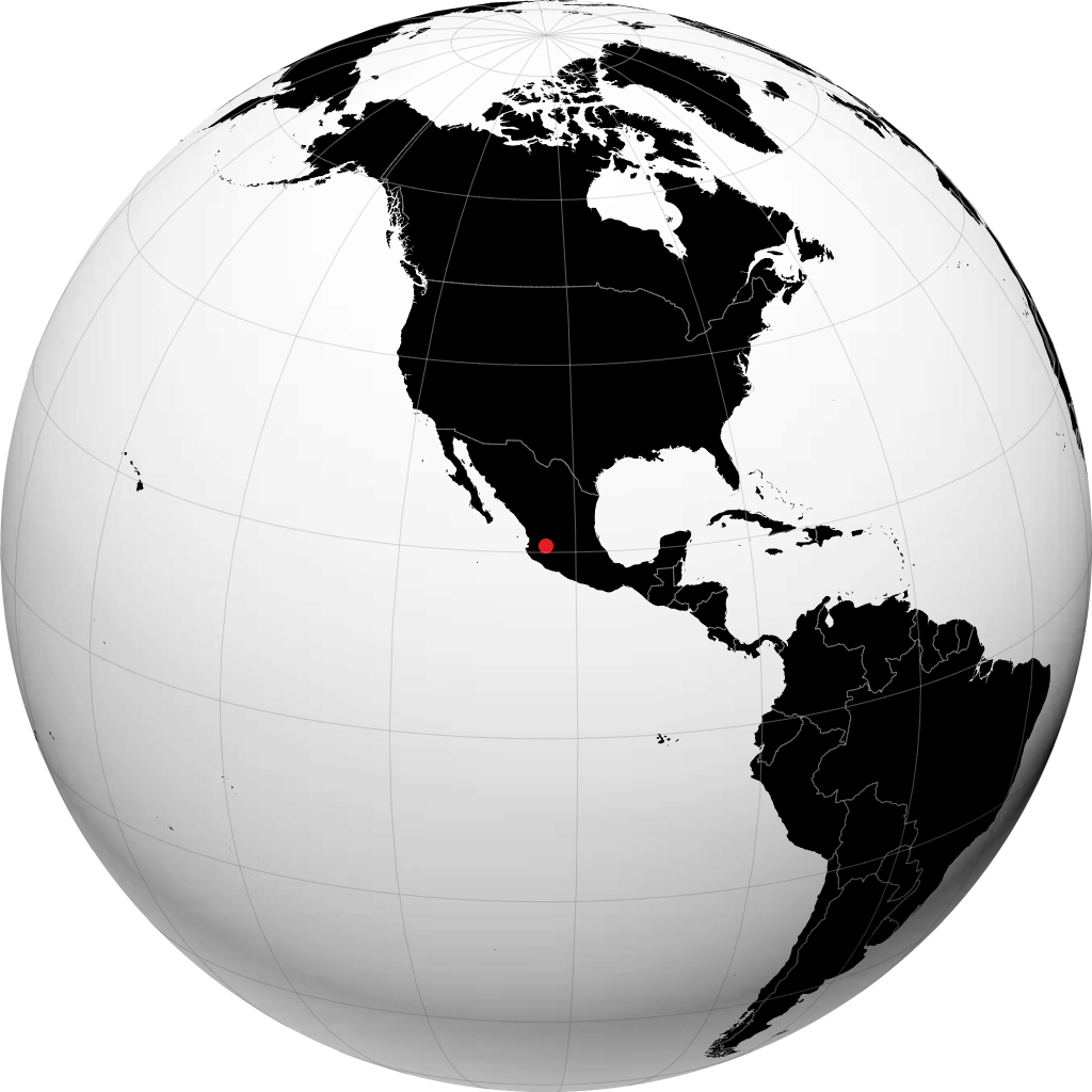 Guadalajara auf dem Globus