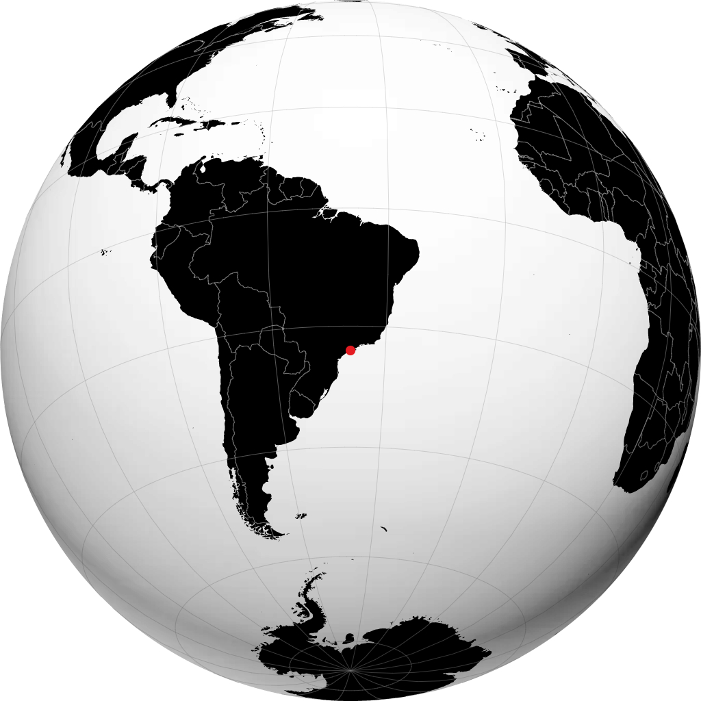 Guarujá auf dem Globus