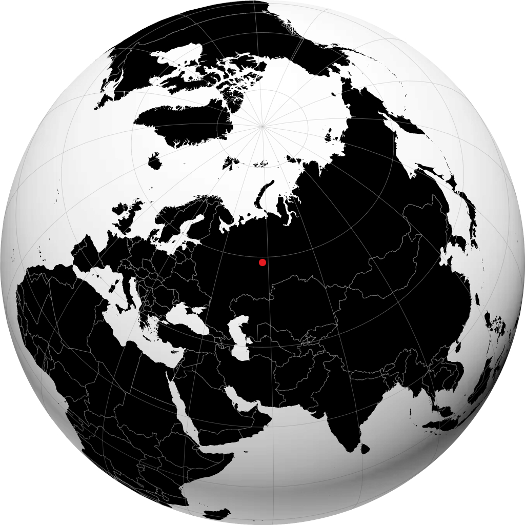 Gubacha auf dem Globus