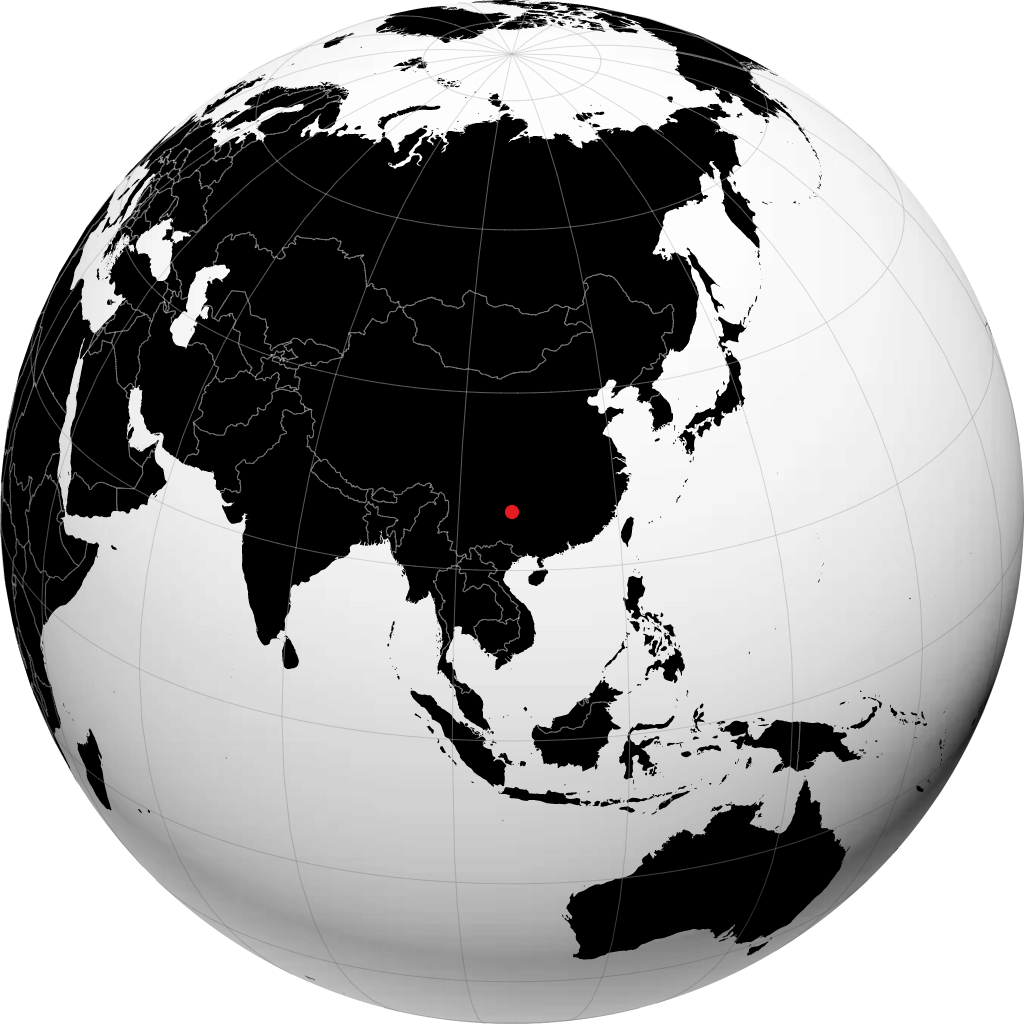 Guiyang auf dem Globus