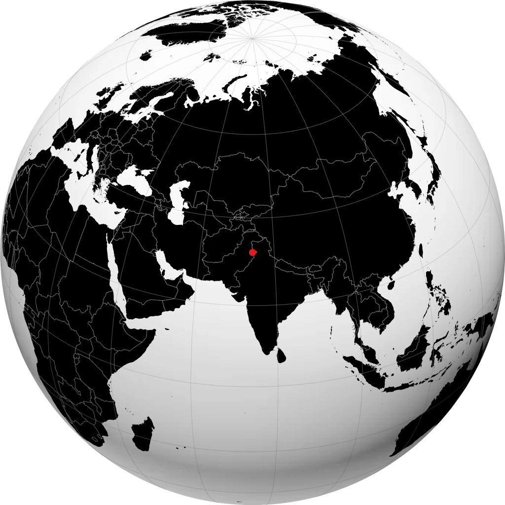 Gujranwala auf dem Globus