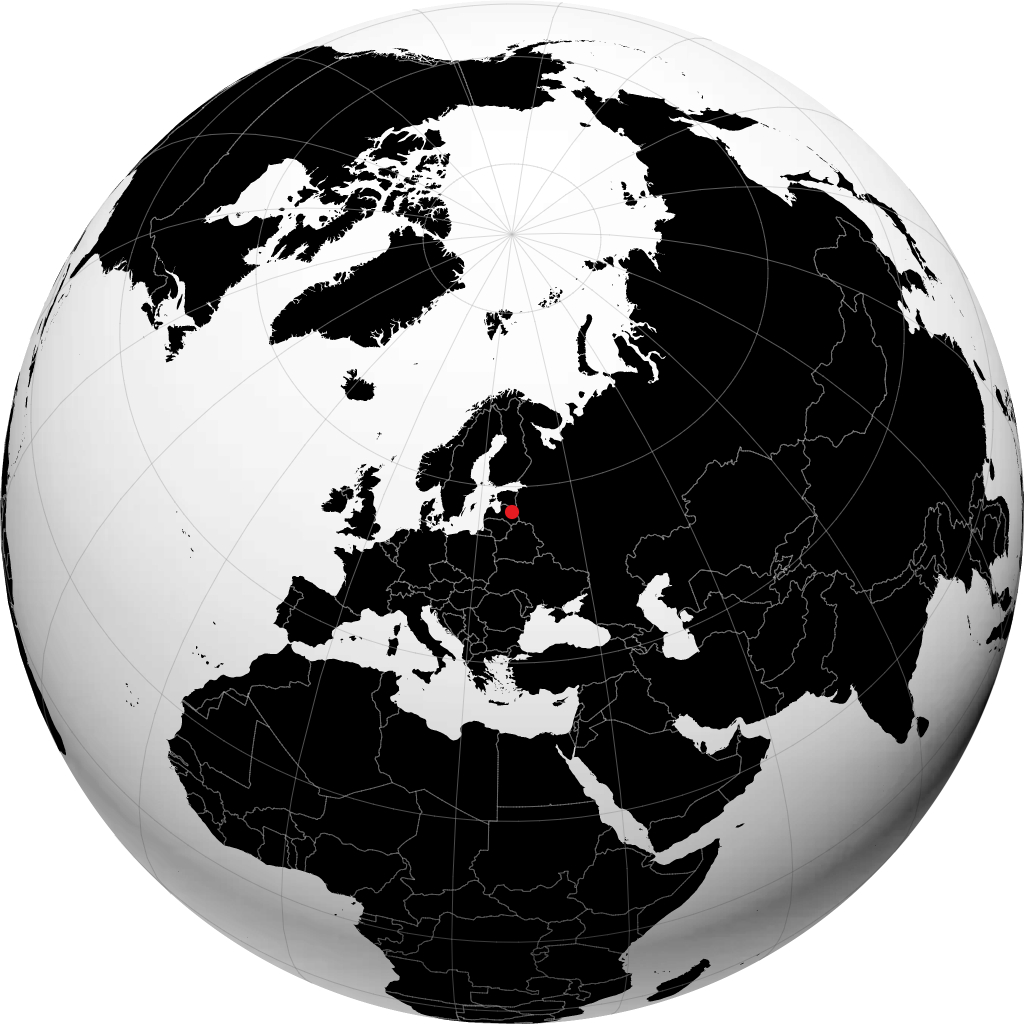 Gulbene auf dem Globus