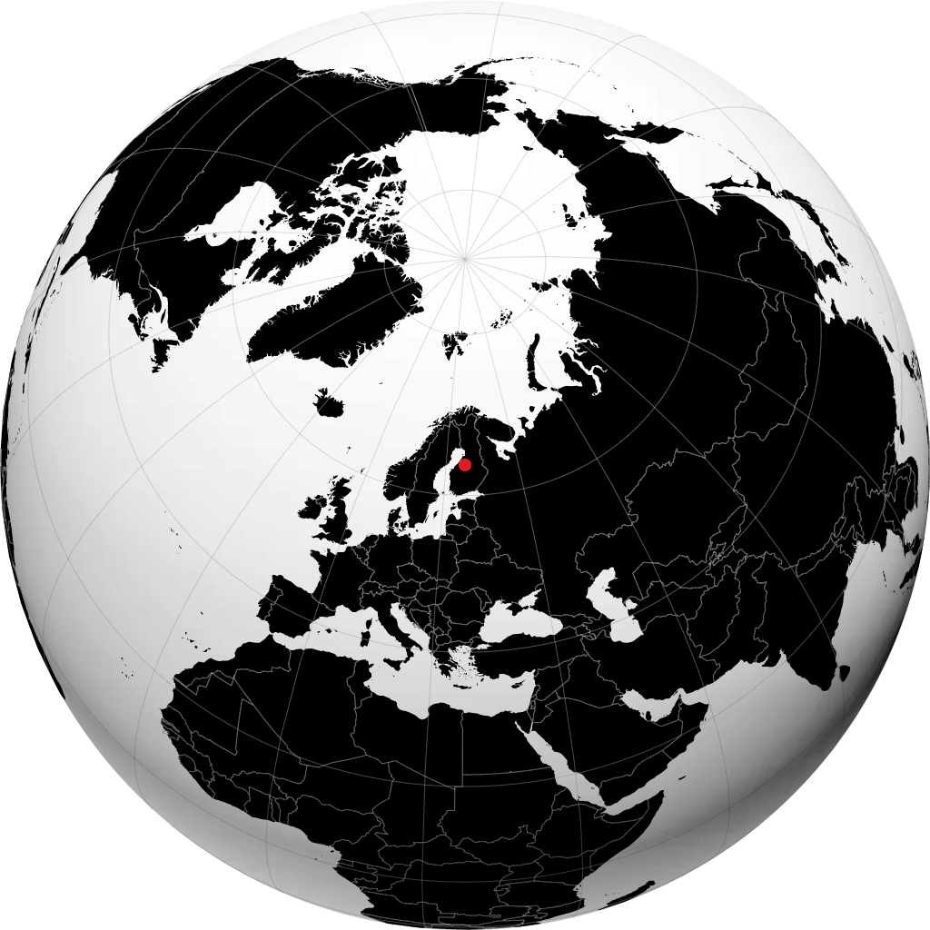 Haapajärvi auf dem Globus