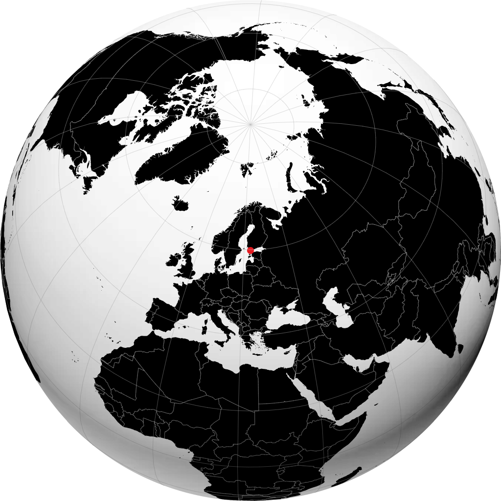 Hanko auf dem Globus