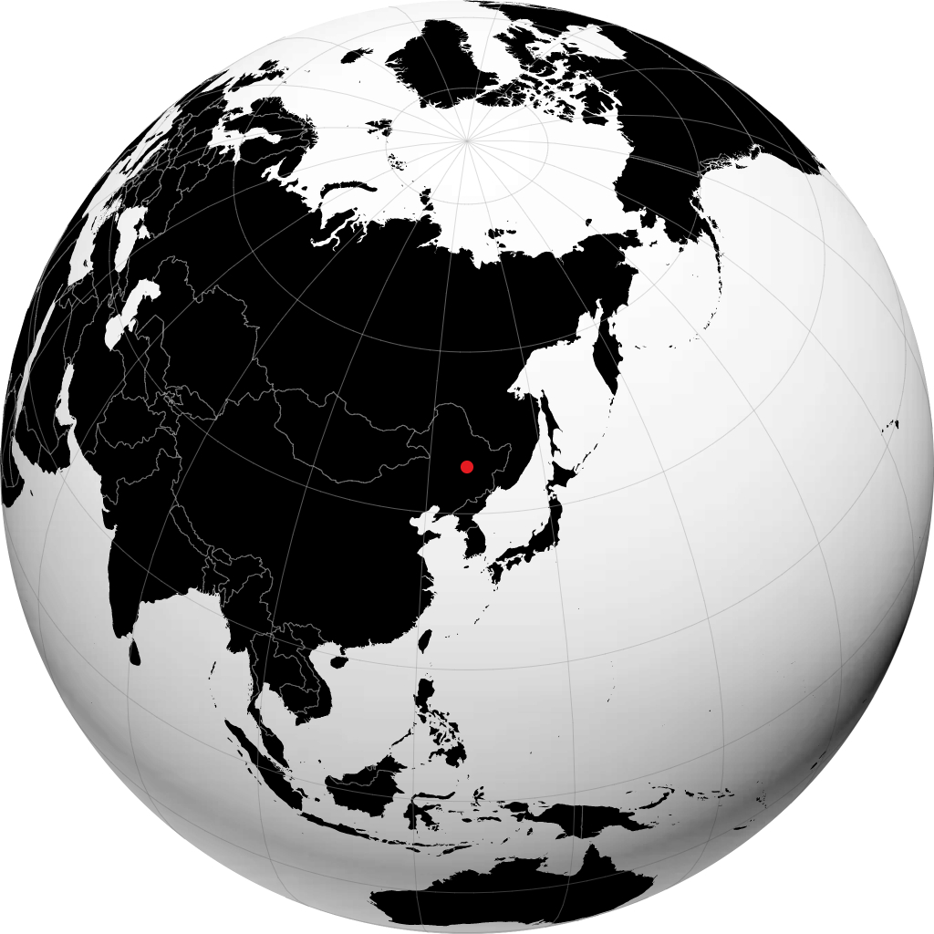 Harbin auf dem Globus