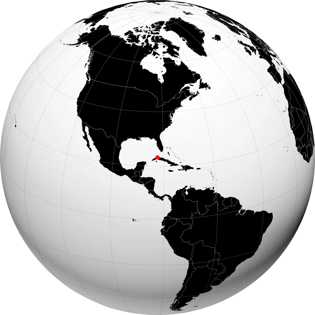 Havanna auf dem Globus