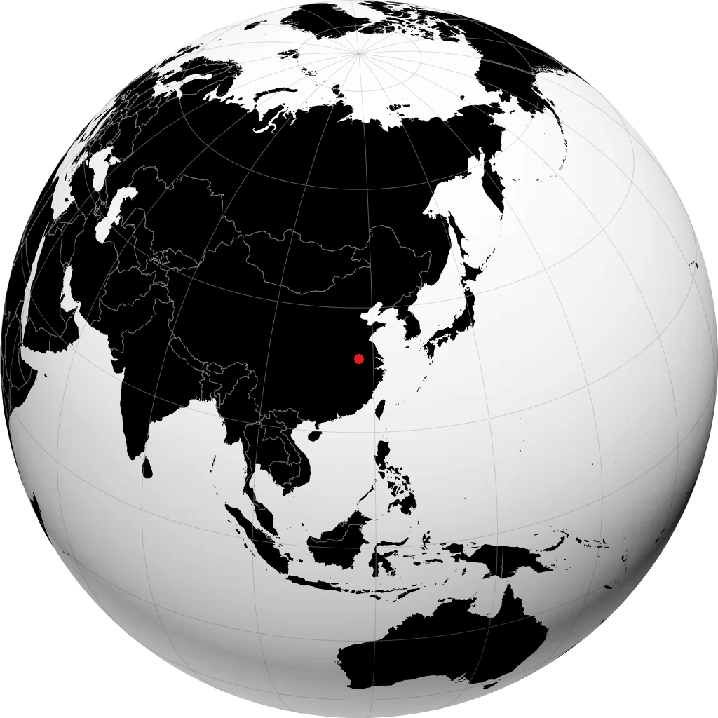 Hefei auf dem Globus