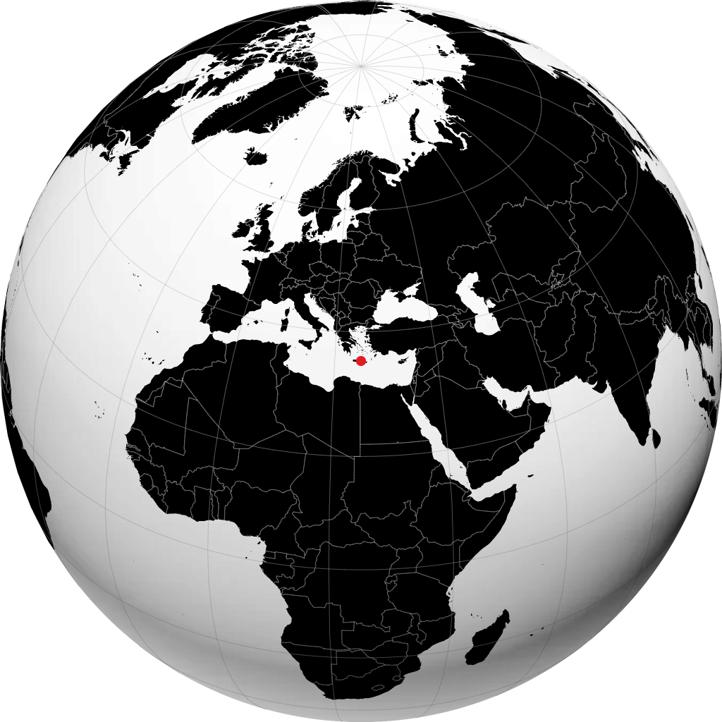 Heraklion auf dem Globus