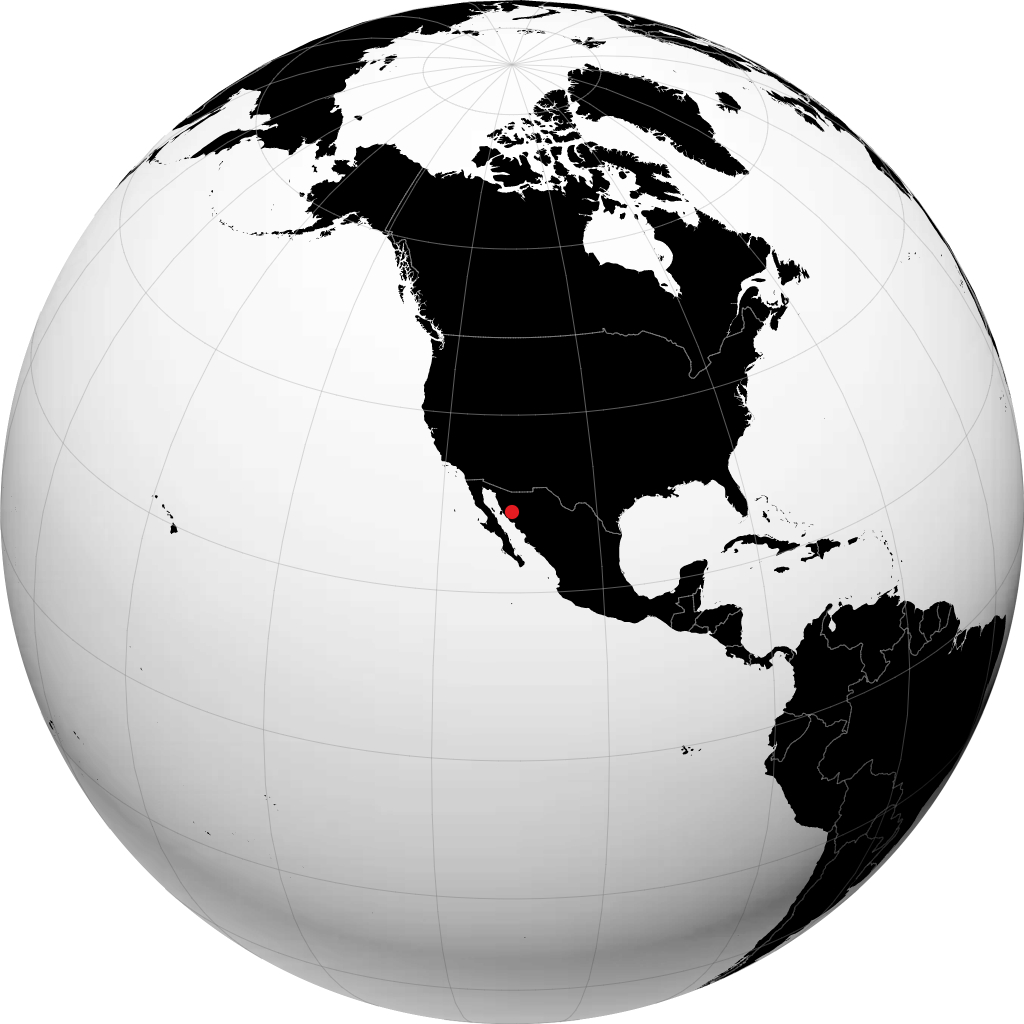 Hermosillo auf dem Globus