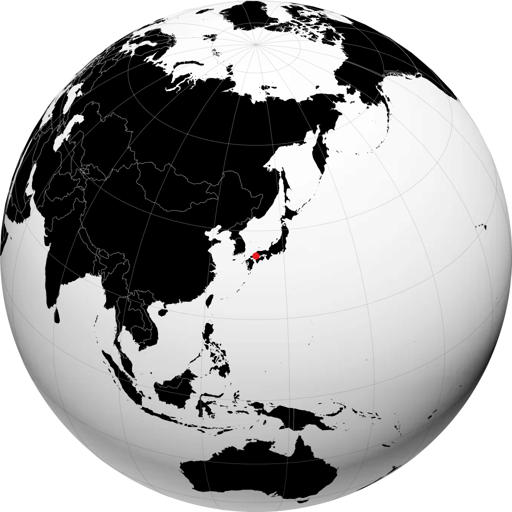 Hiroshima auf dem Globus