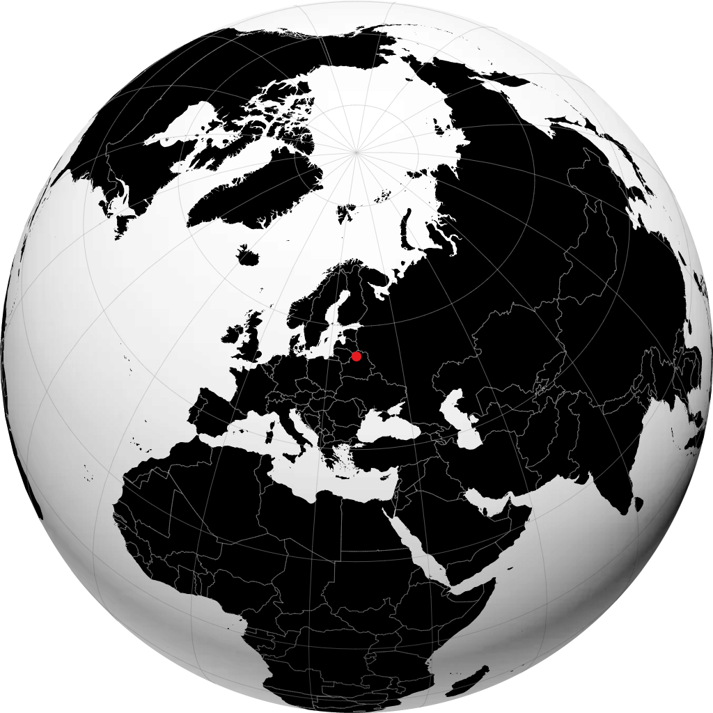 Hlybokaje auf dem Globus