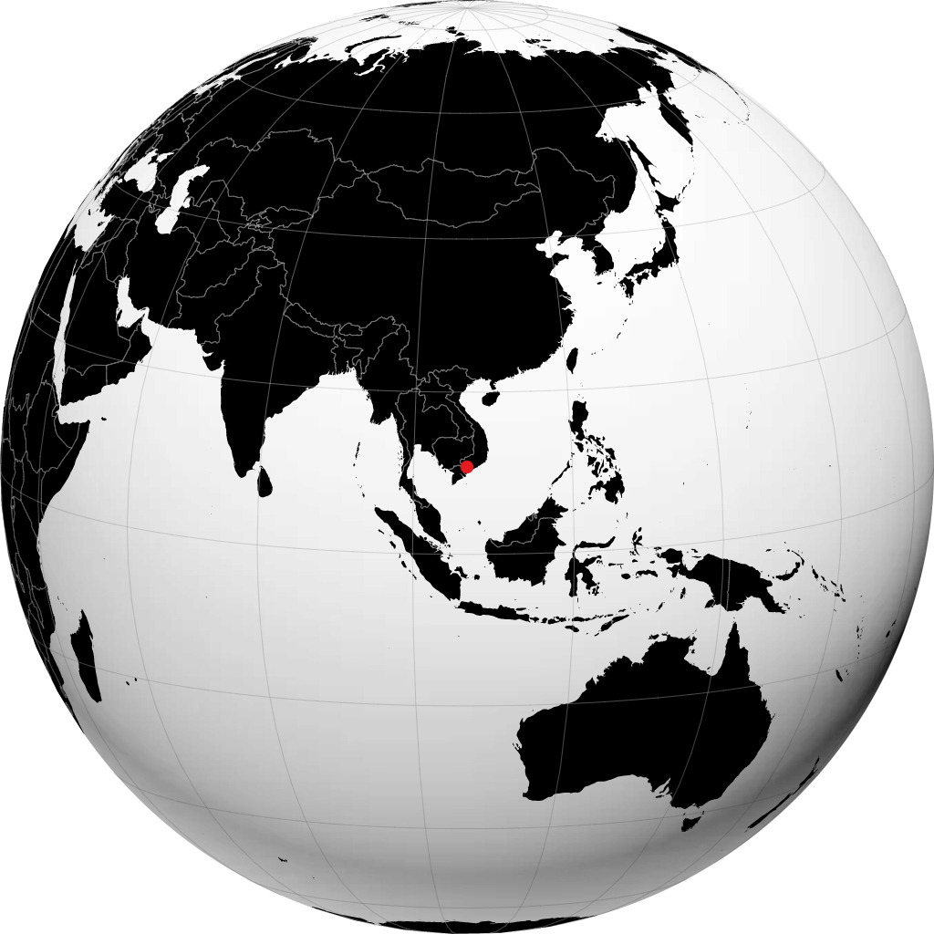 Ho-Chi-Minh-Stadt auf dem Globus