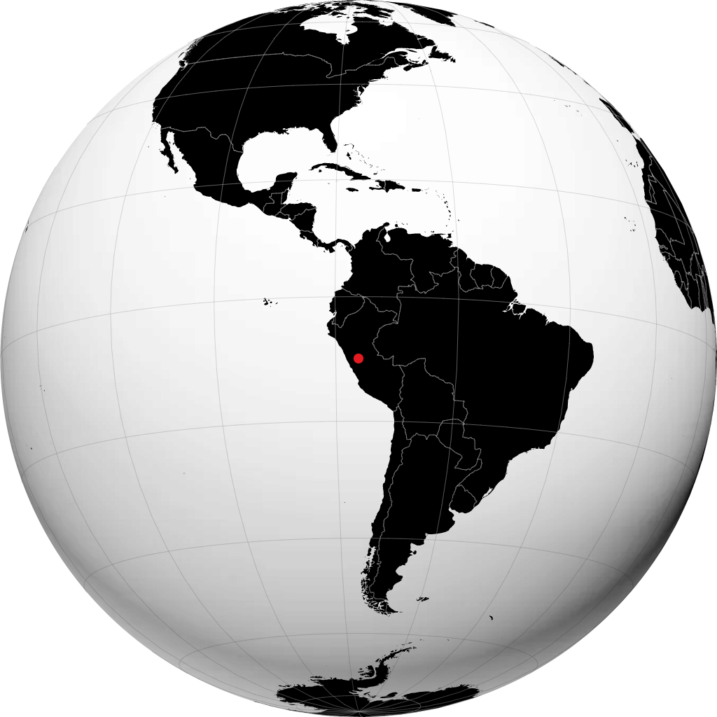 Huánuco auf dem Globus